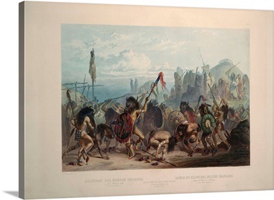 Bison Dance Of The Mandan Indians By Karl Bodmer