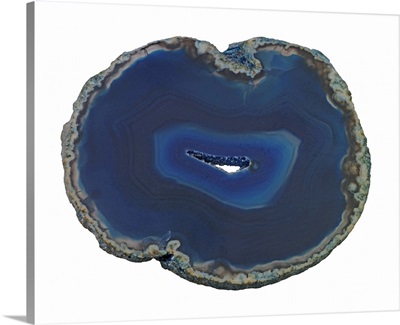Blue agate geode