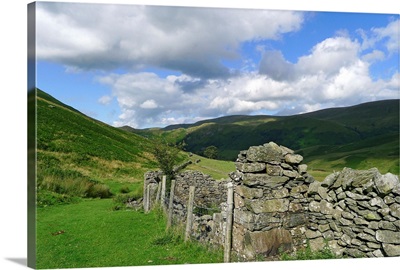 Blue sky at Bannerdale, Martindale in English Lake District.