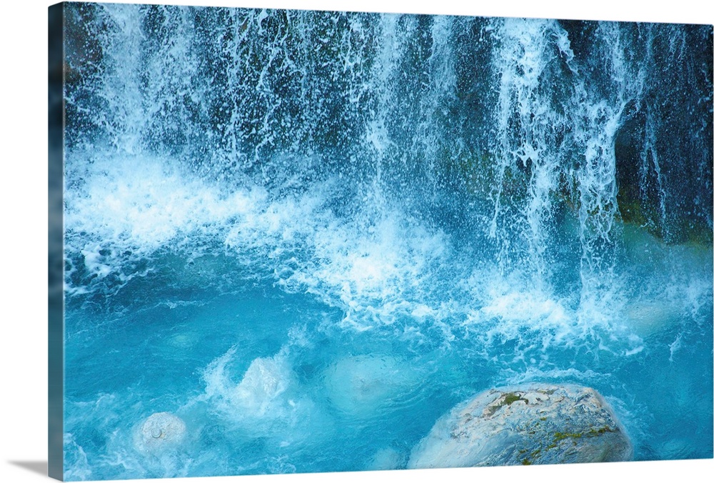 Blue waterfall.
