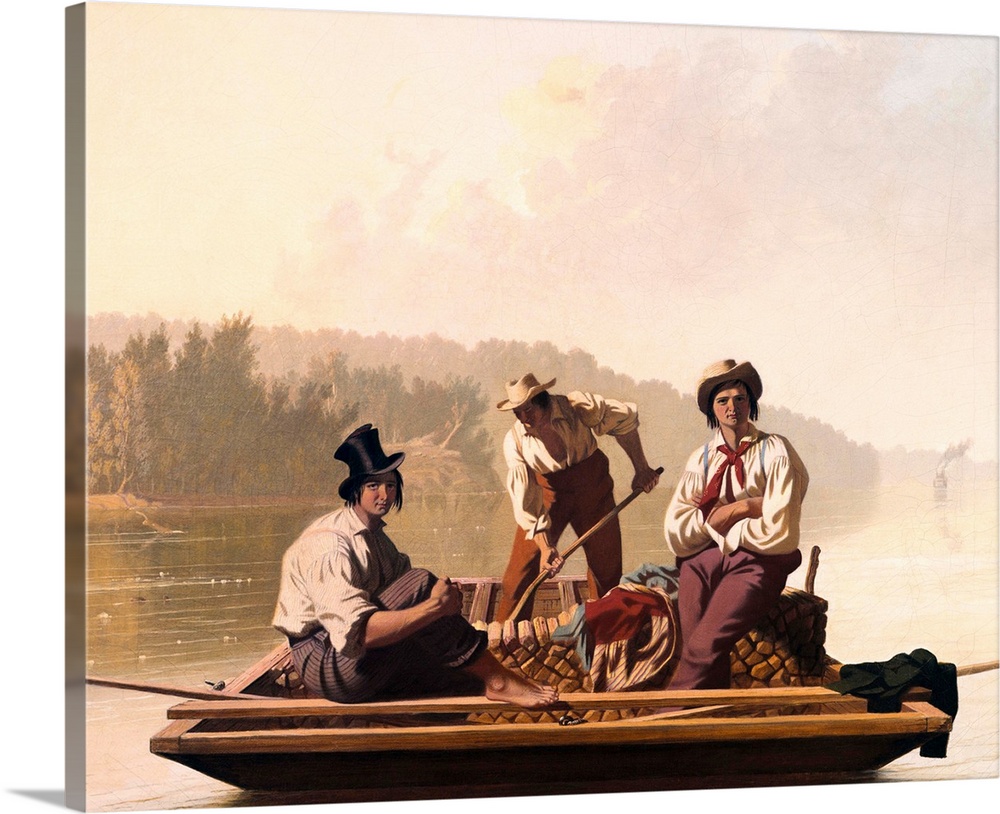 Boatmen On The Missouri By George Caleb Bingham