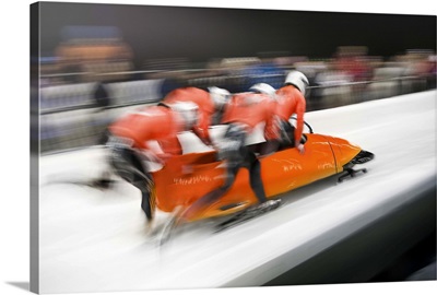 Bobsled competition start