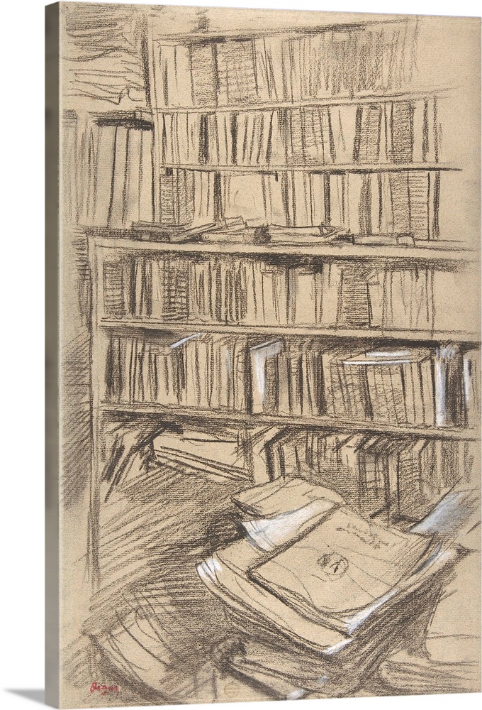 1879, brown and white chalk on paper, 18 7/16 x 12 in (46.9 x 30.5 cm), Metropolitan Museum of Art, New York.