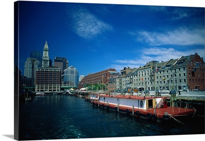 Boston harbor and skyline, Massachusetts