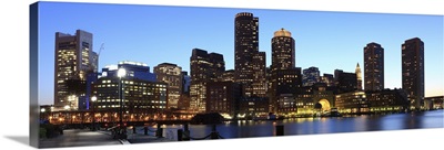 Boston, Massachusetts, at dusk
