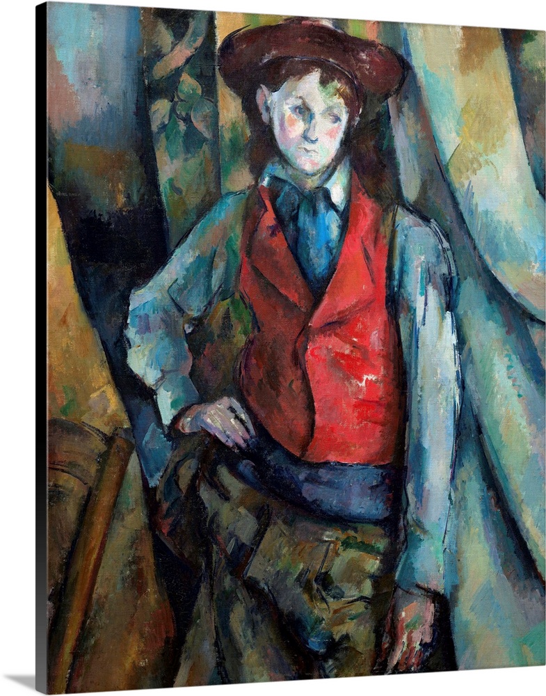 Paul Cezanne (French, 1839-1906), Boy in a Red Waistcoat, 1888-90, oil on canvas, 89.5 x 72.4 cm (35.2 x 28.5 in), Nationa...