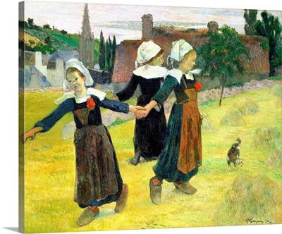 Breton Girls Dancing, Pont-Aven By Paul Gauguin