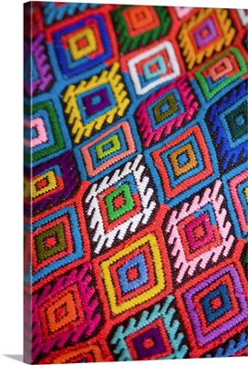 Brightly Colored Embroidered Textile
