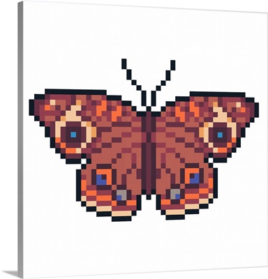 Buckeye Butterfly Pixel Art
