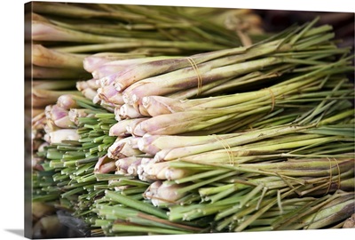 Bunches of lemongrass at farmers market