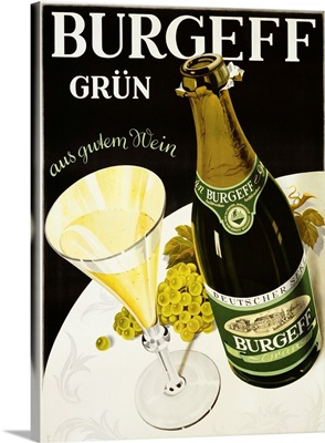 Burgeff Grun Champagne Advertisement Poster
