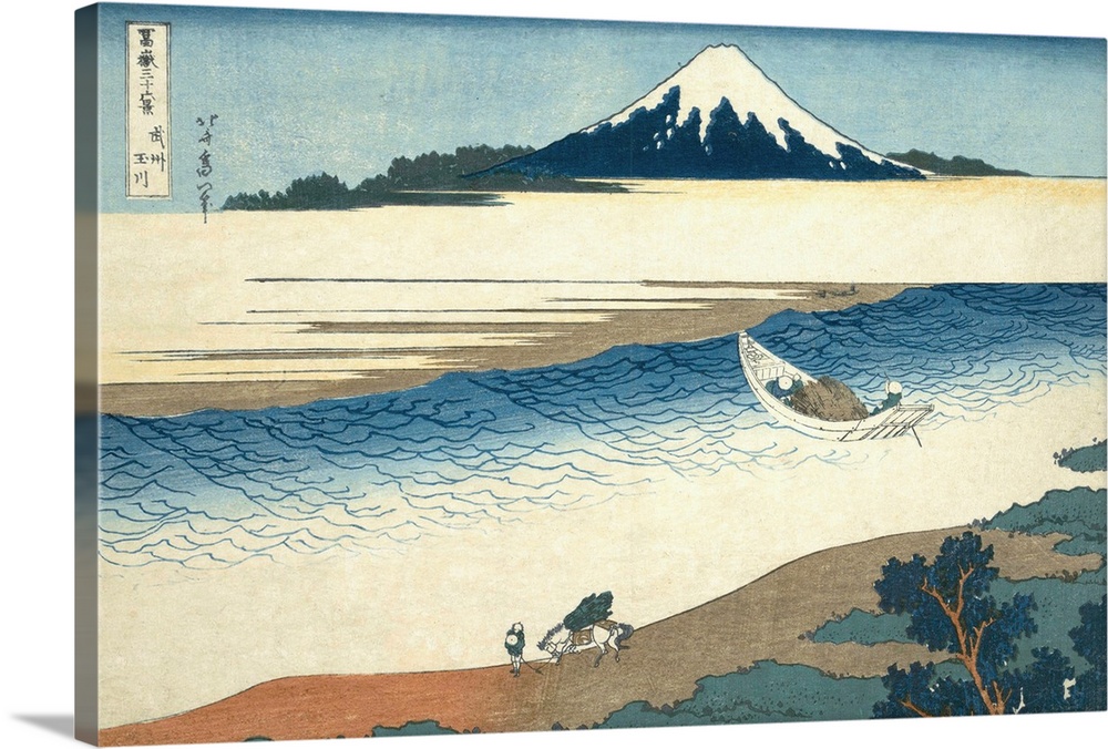 Katsushika Hokusai (Japanese, 1760-1849), Bushu Tamagawa (The Tama River in Musashi province), from the series Fugaku sanj...