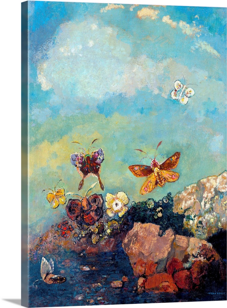 Odilon Redon (French, 1840-1916), Butterflies, c. 1910, oil on canvas, 73.9 x 54.9 cm (29.1 x 21.6 in), Museum of Modern A...