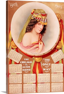 Calendar From Chicago And Alton Railroad, 1905
