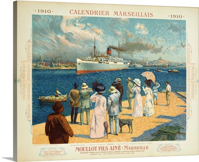Calendrier Marseillais Travel Poster By David Dellepiane