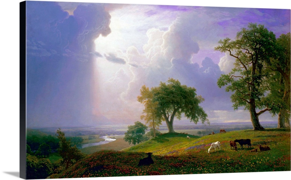 Albert Bierstadt, California Spring, 1875, oil on canvas, 137.7 x 213.9 cm (54.3 x 84.3 in), De Young Fine Arts Museum of ...