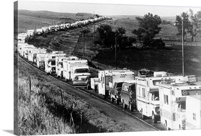 Campers Waiting In Line For Campvention, Elbert, Colorado, 1978