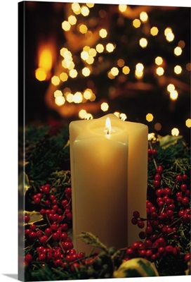 Candles and other Christmas decorations
