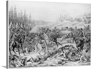 Capture and Death of Sitting Bull Lithograph image thumbnail