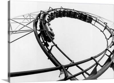 Car Going Through Roller Coaster Loop