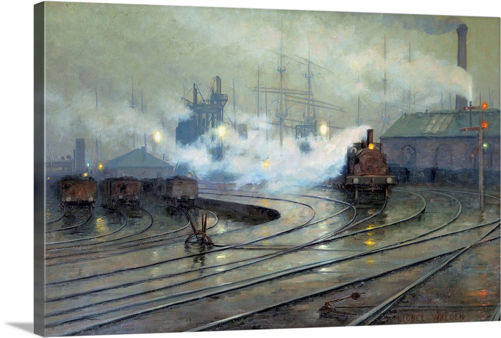 Cardiff Docks. Painting by Lionel Walden (1861-1933), 1894. 1,27 x 1,93 m. Orsay Museum, Paris