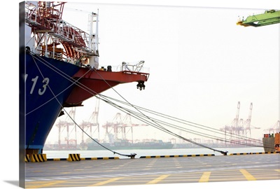 Cargo ship in shipping port