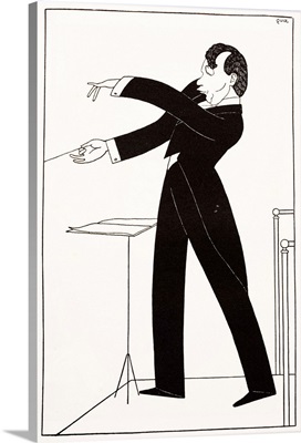 Caricature Of Conductor Serge Koussevitzky
