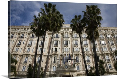 Carlton Hotel Intercontinental With Palm Trees, Cannes, France