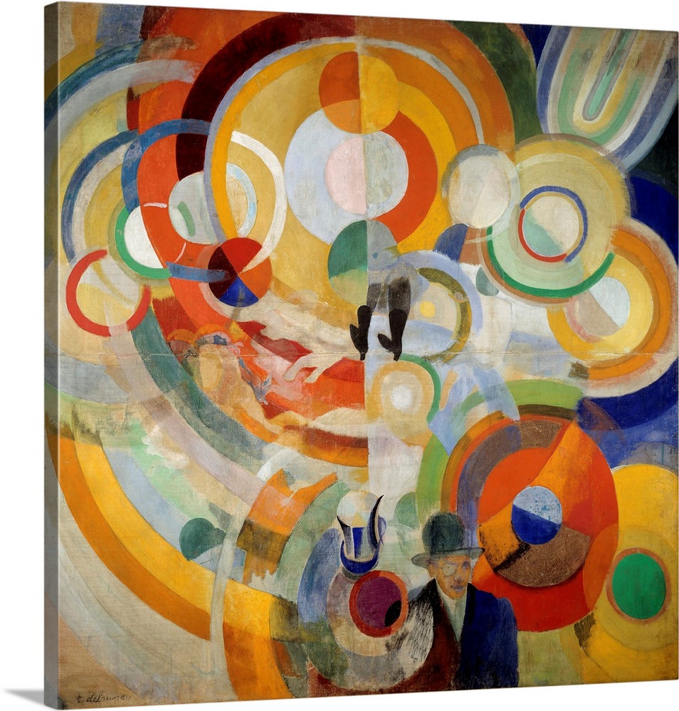 Carousel with pigs (or electric carousel). Painting by Robert Delaunay (1885-1941), 1922. Oil on canvas. 2,48 x 2,54 m. Na...
