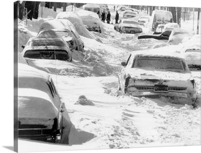 Cars Buried in Snowy Street, Chicago, Illinois, 1979