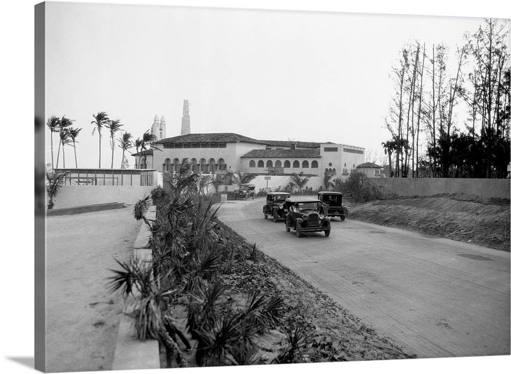 Cars on Ocean Drive Near Bath and Tennis Club, Palm Beach