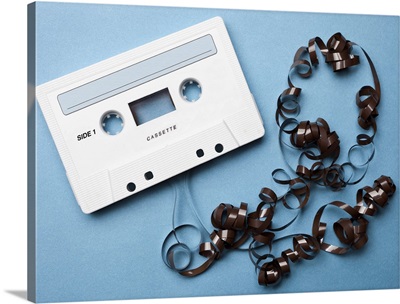 Cassette with tangled recording tape