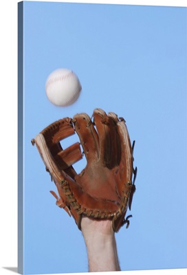 Catcher Catching a Baseball