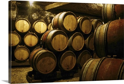 Cellar of barrels