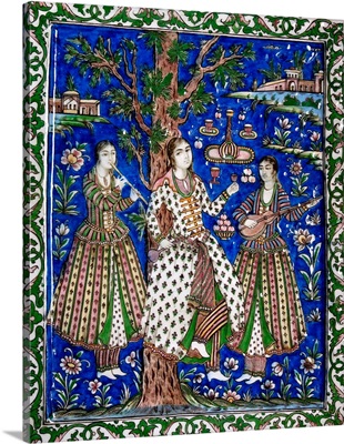 Ceramic Tile Panel With Female Musicians