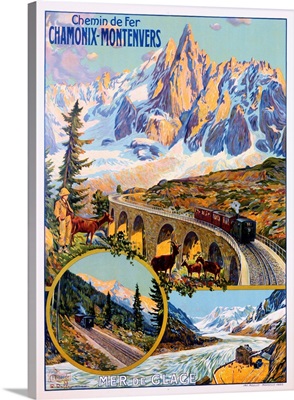 Chamonix-Montenvers Poster By David Dellepiane