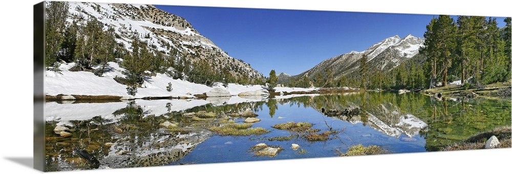 Charlotte Lake (aka Charlotta Lake or Rhoda Lake) sitting in Eastern Sierra Nevada Mountains along John Muir Trail.