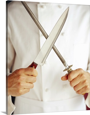 Chef sharpening knife