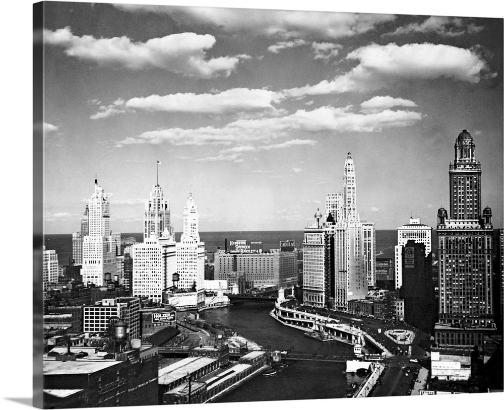 Chicago Skyline From Wacker Drive
