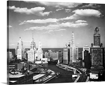 Chicago Skyline From Wacker Drive