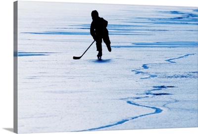 Child skating on ice