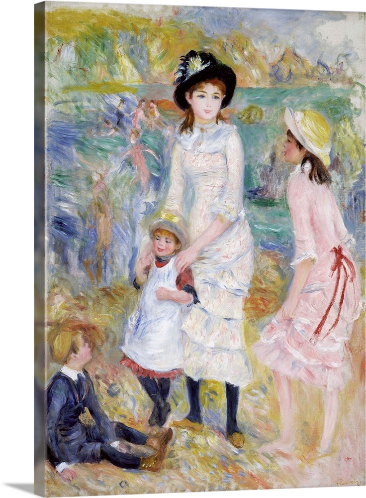 Pierre-Auguste Renoir (French, 18411919), Children on the Seashore, Guernsey, c. 1883, oil on canvas, 91.4 x 66.4 cm (35.9...