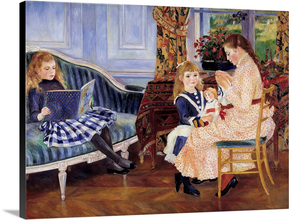 Children's afternoon at Wargemont. Painting Pierre Auguste Renoir(1841-1919), oil on canvas, 127 x 173 cm, 1884. French Sc...