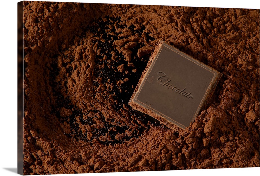 Chocolate Square in Chocolate Powder