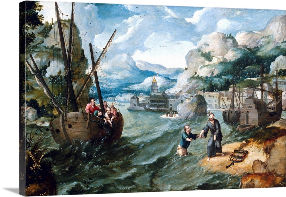 Christ With Saint Peter And The Disciples On The Sea Of Galilee