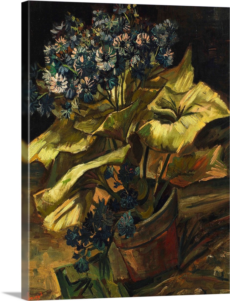 Vincent van Gogh (Dutch, 1853-1890), Cineraria Asters in a Pot, 1886, oil on canvas, 54.5 x 45.5 cm (21.5 x 17.9 in), Muse...