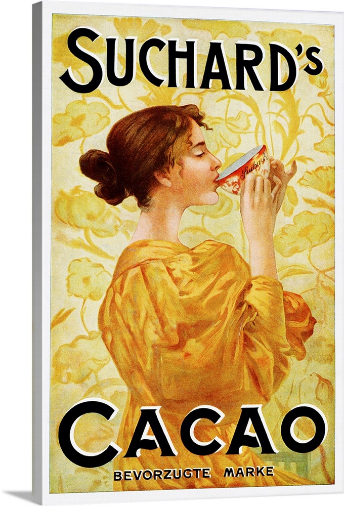 Circa 1905 Belgian Poster For Suchard's Cacao