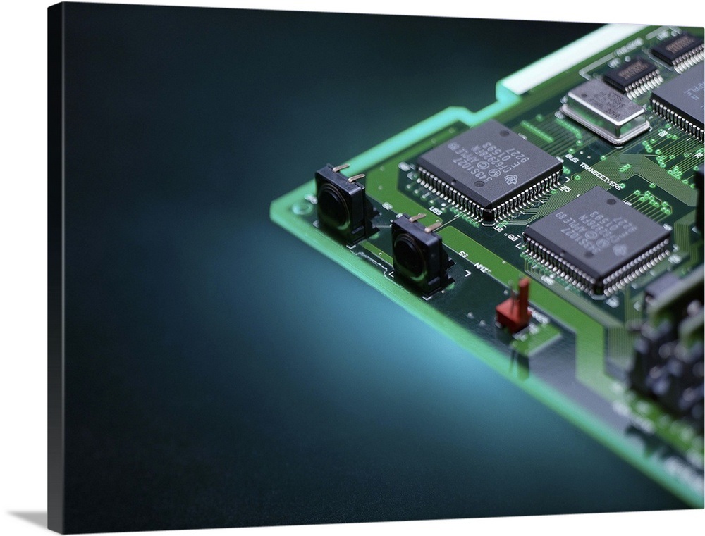 Circuit Board Wall Art, Canvas Prints, Framed Prints, Wall Peels