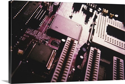 Circuit board, elevated view