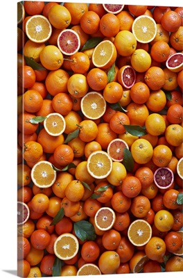 Citrus fruits overhead